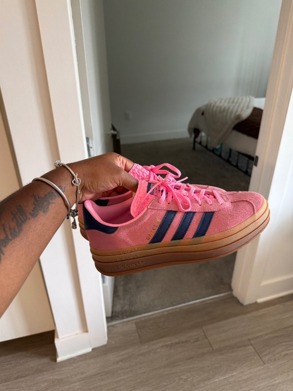 Adidas pink sneakers